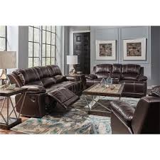 Leather Comfort 68012 210cp Soro Brown Leather Power Reclining Loveseat With Console Brandsmart Usa