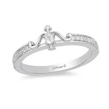 Enchanted Disney Merida 1 10 Ct T W Diamond Arrow Ring In Sterling Silver Size 7