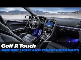 vw golf r touch ambient light and