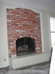 Faux Paint Red Brick Fireplace