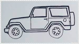 Gambar mewarnai mobil untuk tk dan sd 2019 marimewarnai com. Cara Mudah Menggambar Mobil Jeep Tutorial Indonesia Youtube