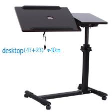 Round with adjustable height tables. Laptop Rolling Cart Desk Adjustable Height Sofa Bedside Table With Wheels 360 Degree Folding Portable Computer Desk Laptop Desks Aliexpress