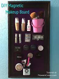 diy magnetic makeup board tutorial