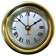 Mariner Ships Clock Brass 112mm