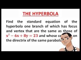Finding Standard Equation Of Hyperbola