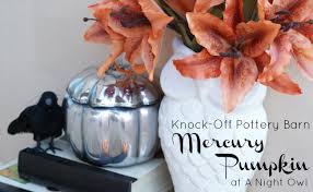 Pottery Barn Mercury Glass Pumpkins