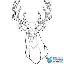 Printable christmas coloring page pdfs. Printable Deer Coloring Pages Scenery Mountains