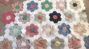 grandmother s flower garden quilt in