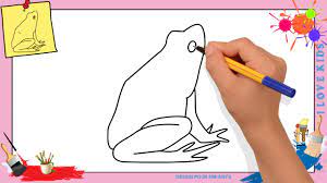 Dessin grenouille FACILE 4 - Comment dessiner une grenouille FACILEMENT  etape par etape - YouTube