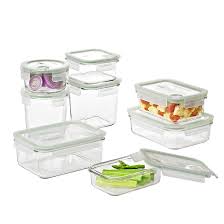 8 Piece Food Container Set Glass