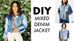 diy mixed denim jacket use old