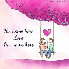 Write Your Name On Couple Pic