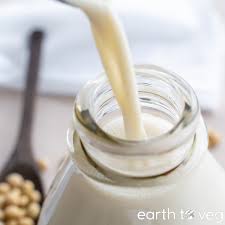 fresh homemade soy milk stovetop or