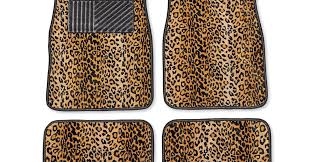 leopard print car floor mats 4 pack