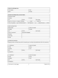 Printable Credit Application Form Account Sample For Uae