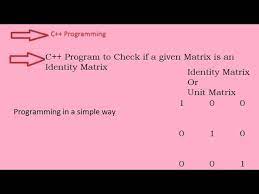how to print ideny matrix in c