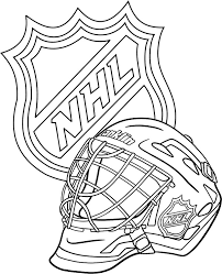 nhl logo and helmet coloring sheet to