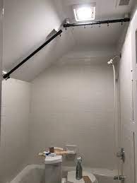 Diy Shower Curtain Sloped Ceiling Bathroom