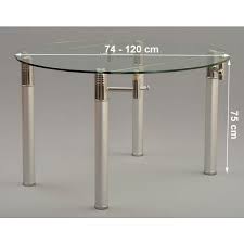 Round Glass Extending Dining Table