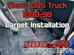 1988 1999 chevy obs truck diy carpet