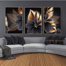 Bohemian design, or boho chic, celebrates the free spirited. Airyclub Wall Decor Luxury Floral Picture Of Golden Leaf Monstera Art Painting Poster Printed On Canvas For Wall Decoration In Living Room Office Frame Not Include