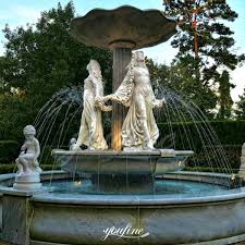 Large Garden White Stone Water Fountain