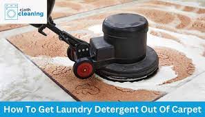 get laundry detergent out of carpet