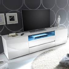 genie tv stand in high gloss white with
