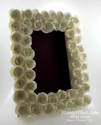 picture frame with handmade paper flowers