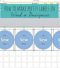 pretty labels in word or powerpoint