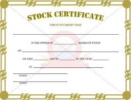 22 Stock Certificate Templates Word Psd Ai Publisher