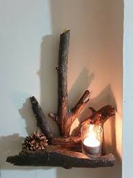 Rustic Wall Candle Holder Made From
