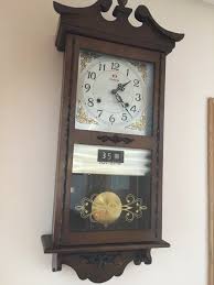 Vintage Wall Clock With Pendulum 20th