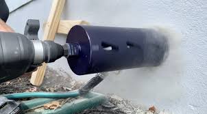 how to core drill through concrete or