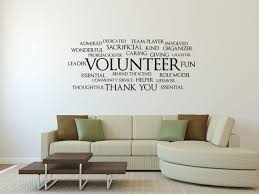 Volunteer Word Cloud Decal Office Wall
