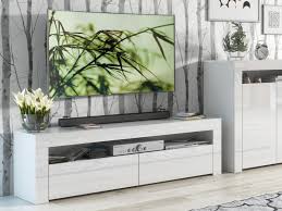 White High Gloss Tv Cabinet Modern 2
