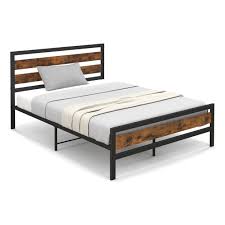 Double King Size Bed Frame With Rustic