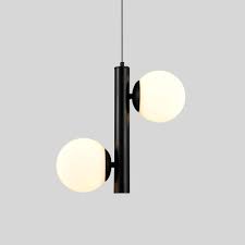 Capri Vcp2207bl 12 Integrated Led Pendant Lighting Fixture In Black With 2 Glass Shades Shop Vonn Com