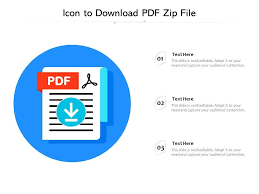 Zip file download free icon. Icon To Download Pdf Zip File Presentation Graphics Presentation Powerpoint Example Slide Templates