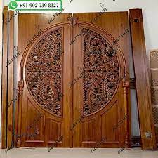 wooden front double door design at rs