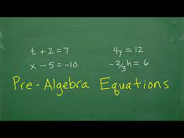 Pre Algebra Level Equations Master