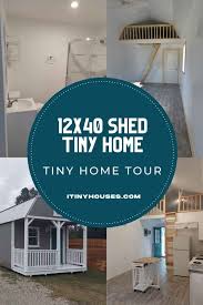 12x40 tiny home has main floor bedroom