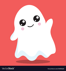 cute ghost red 01 royalty free vector