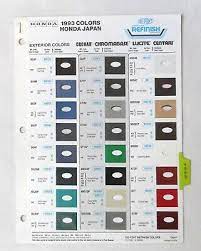 1993 Honda Dupont Color Paint Chip