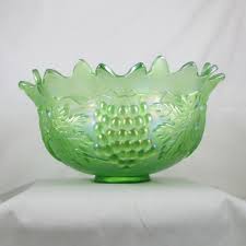 G Cable Carnival Glass Punch Bowl