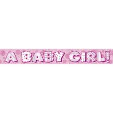 Foil Banner A Baby Girl