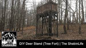 diy deer stand or tree fort off