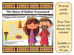 The Story Of Esther Crossword Puzzle