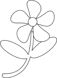 black white flower clip art at clker