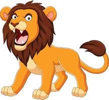 lion cartoon vector art icons and